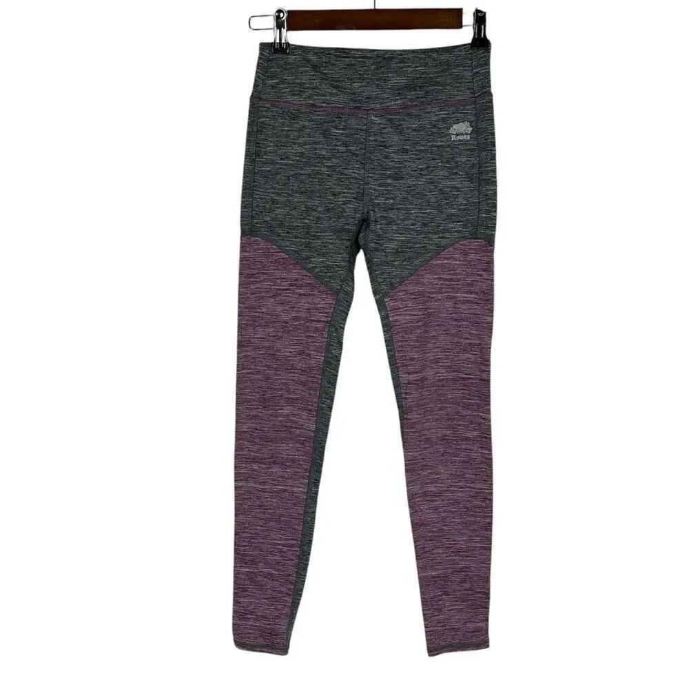 Roots Gray Cranberry Tight Leggings size Large 9-10